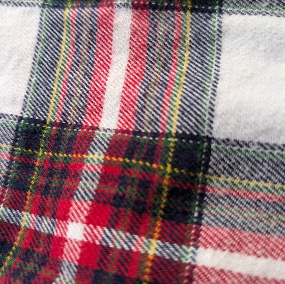 Dip Kids Flannel Cropped Plaid Top Long Sleeve Sz Med Button Front N-2 - Picture 3 of 6